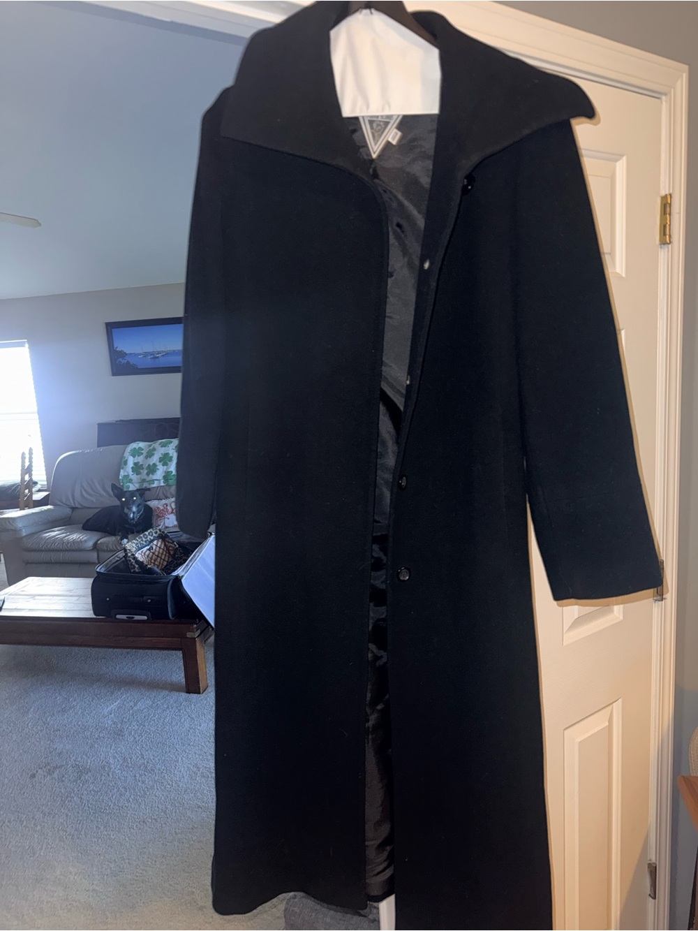 Marvin Richards Black Long Trench Coat